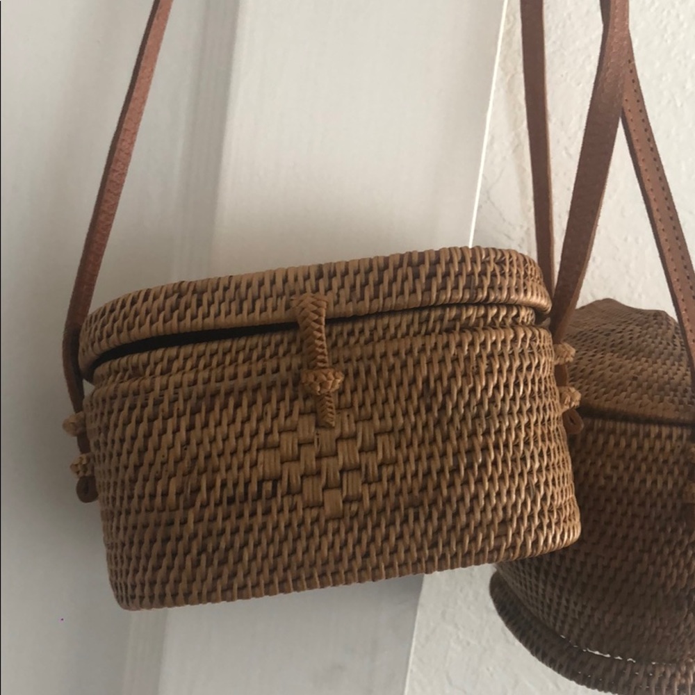 Woven Basket shoulder bag